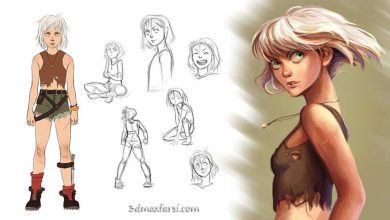 آموزش طراحی کاراکتر مفهومی فتوشاپ character concept design photoshop
