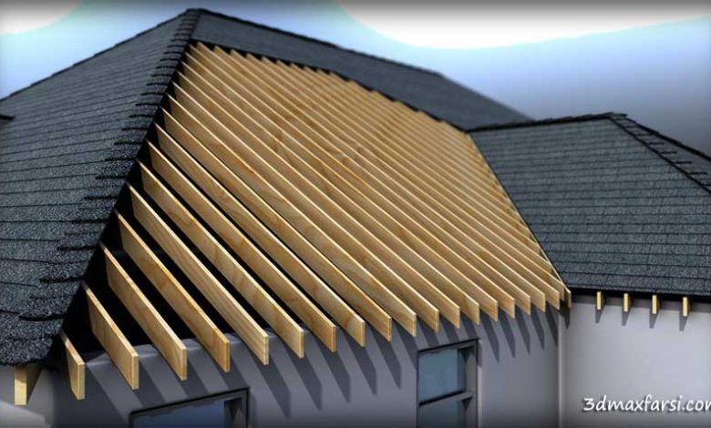 آموزش طراحی سقف شیبدار در رویت : مدلسازی سازه ترسیم و کشیدن سقف Modeling Roof Formations, Structures and Materials in Revit