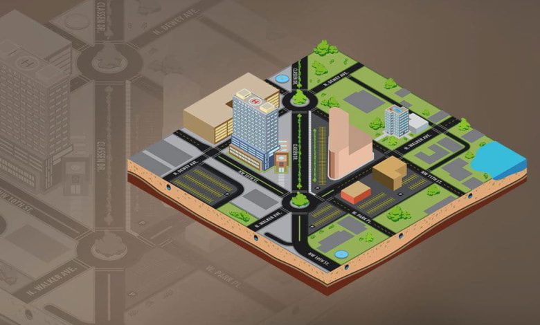دانلود آموزش Creating 3D Maps Using Isometric Projection in Illustrator