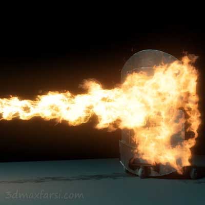ساخت افکت آتش مایا After Effects Flamethrower Effect Maya