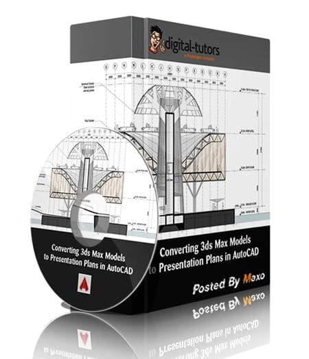 خروجی 2 بعدی دانلود رایگان آموزش Converting 3ds Max Models to Presentation Plans in AutoCAD