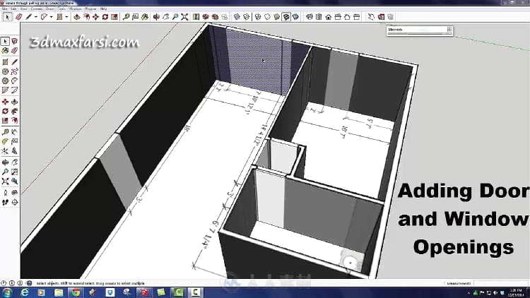 در پنجره رندر داخلی اسکچاپ