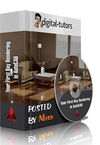 آموزش رندر اتوکد سه بعدی نورپردازی داخلی ساخت متریال AutoCAD