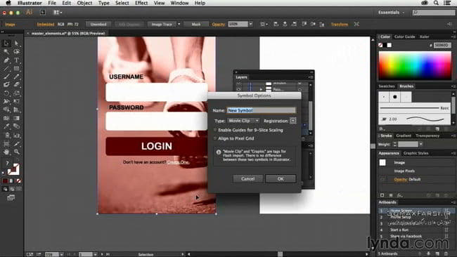 دانلود آموزش سمبل Using Symbols Illustrator