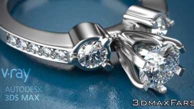 کتاب آموزش رندرگیری جواهرات Pdf پلاگین ویری Render jewelry Vray 3