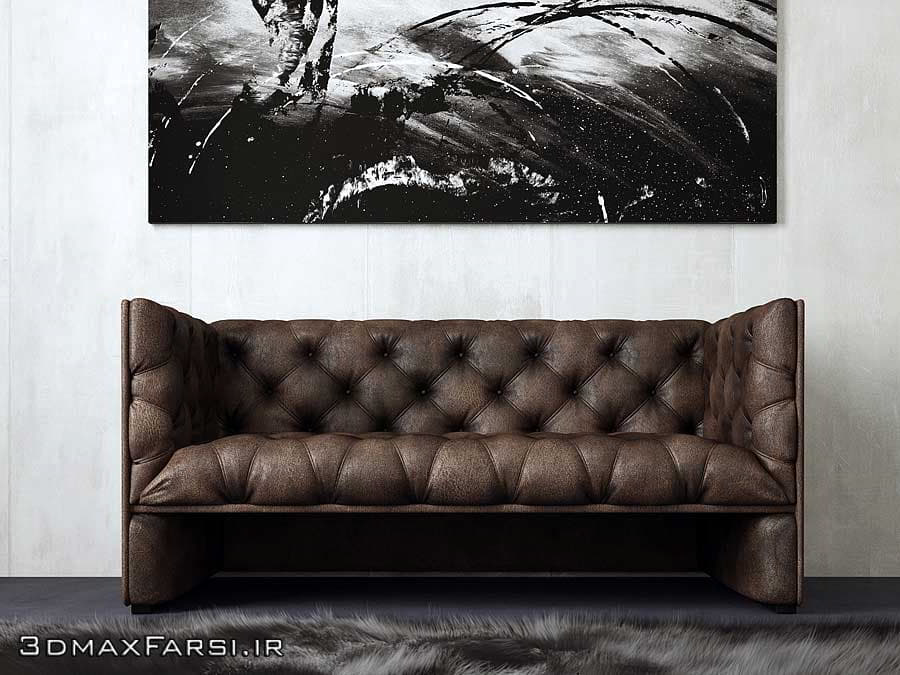 viscorbel sofa ZBrush 3ds max VRay آموزش مدلسازی رندر داخلی معماری