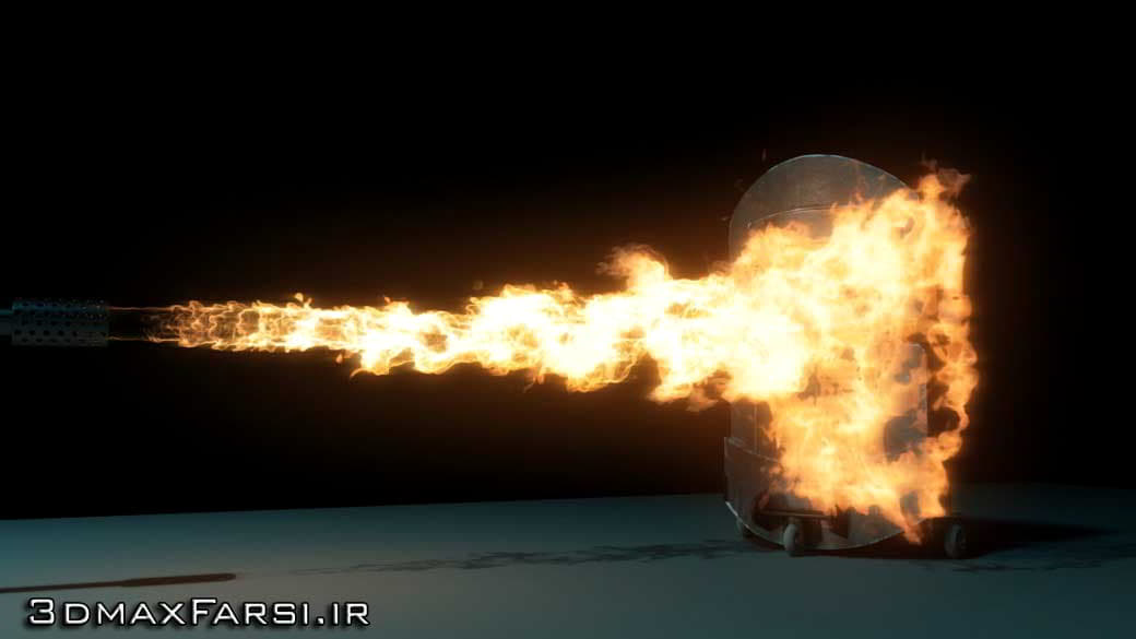دانلود آموزش Simulating Flamethrower Effect Maya