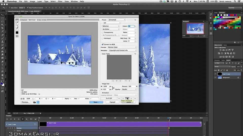 آموزش ساخت انیمیشن دوبعدی با فتوشاپ: دانلود رایگان ویددو Animations photoshop
