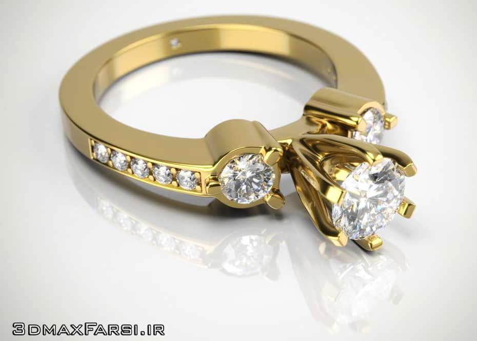 کتاب آموزش ویری pdf نورپردازی انگشتر طلا Render jewelry Vray 3