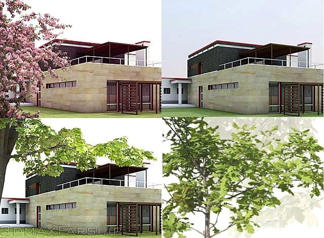 عکس های دو بعدی درخت از نمای نزدیک Dosch Design - 2D Viz-Images Foreground Plants & Trees