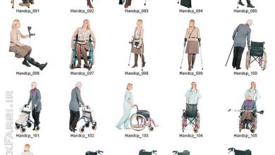 دانلود رایگان تکسچر پرسوناژ دوبعدی انسان: بیمارستان سالمندان Dosch Design - 2D Viz People Seniors Handicapped