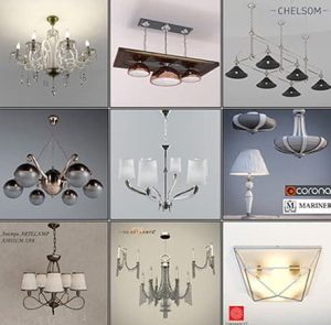 دانلود رایگان آبجکت لوستر روشنایی کلاسیک تری دی مکس ویری