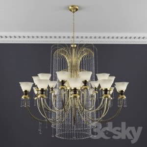 دانلود رایگان آبجکت لوستر روشنایی کلاسیک تری دی مکس ویری