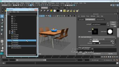 دانلود رایگان اوتودسک آموزش فارسی تصویری مایا آشنایی با پنجره اوت لاینر Maya Outliner