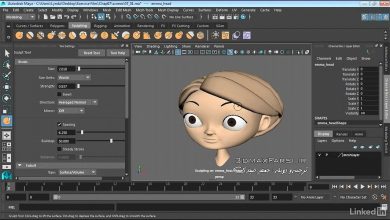 آموزش فارسی مدلسازی کاراکتر مایا : حجاری Autodesk maya brush interface
