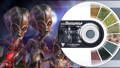 دانلود متریال تکسچر کاراکتر انسان فانتزی Total Textures V11:R2 - Alien Organic