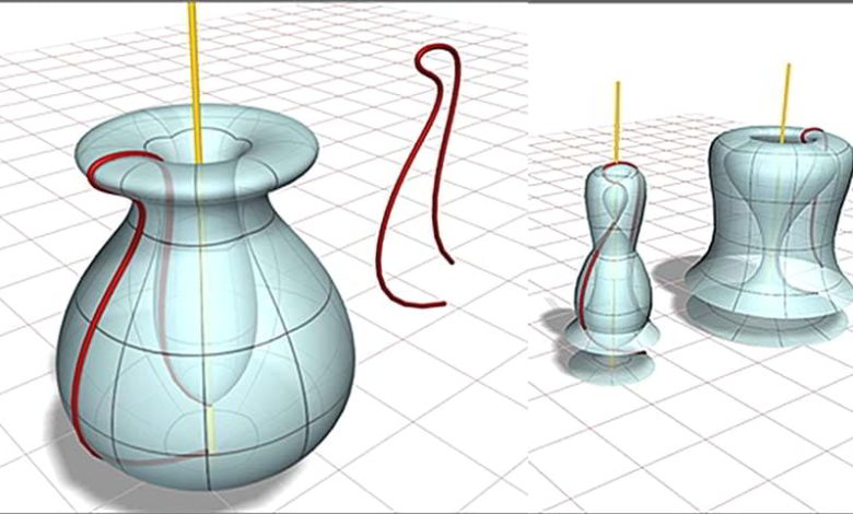 آموزش فارسی مدلسازی سریع قرینه تری دی مکس مودیفایر لیت 3ds max lathe modifier