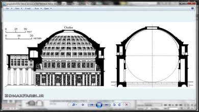 آموزش مدلسازی معماری حرفه ای : معبد پانتئون روم تری دی مکس 3DS Max Architectural Modeling