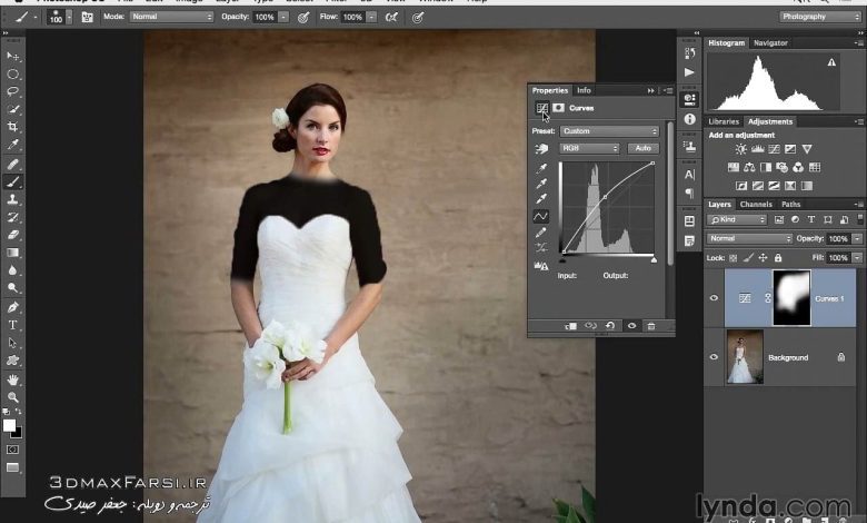 دانلود آموزش فارسی رتوش فتوشاپ ابزار اصلاح پس زمینه بگراند فتوشاپ Diffusion control