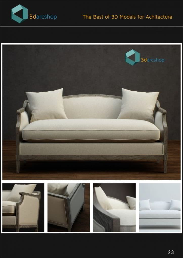مدل سه بعدی صندلی راحتی 3Darcshop - Boutique Sofa Chair Series Vol 01