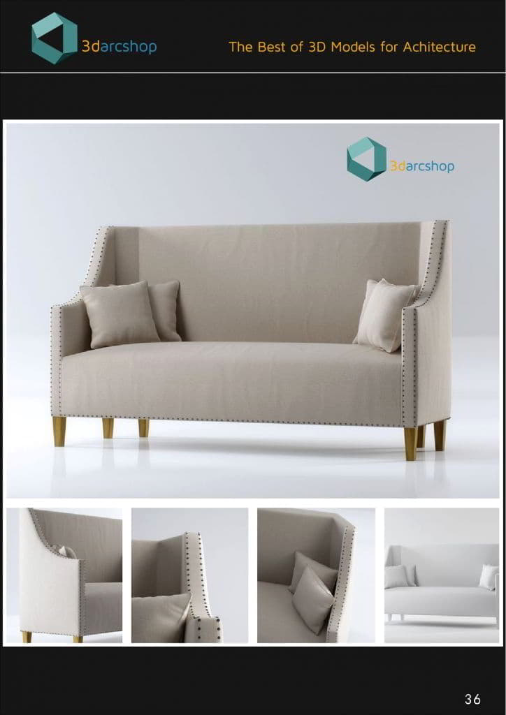 مدل سه بعدی صندلی راحتی 3Darcshop - Boutique Sofa Chair Series Vol 01