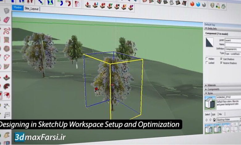 آموزش طراحی سه بعدی اسکچاپ در معماری | دانلود فیلم مدلسازی بهینه پروژه معماری