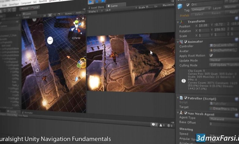 آموزش کنترل کننده یونیتی pluralsight Unity Navigation Fundamentals