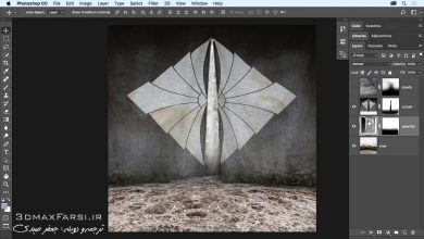مخفی کردن لایه ماسک لایه آموزش فتوشاپ Adobe Photoshop layer mask