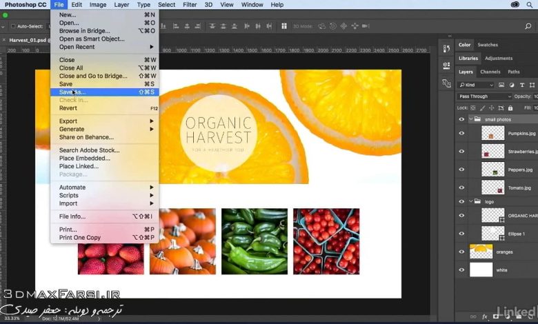 آموزش گروه بندی لایه های فتوشاپ به زبان فارسی photoshop layer group