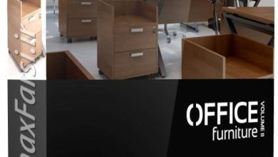دانلود آبجکت میز و صندلی CGAxis Models Office Furniture 3d max vray