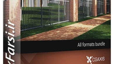 دانلود آبجکت آماده دیوار نرده حصار تری دی مکس ویری CGAxis Models Volume 36 Fences