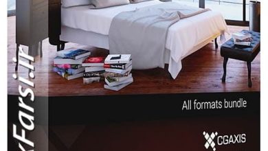 مبلمان اتاق خواب : تخت خواب تری دی مکس ویری CGAxis Models 3D Bedrooms II