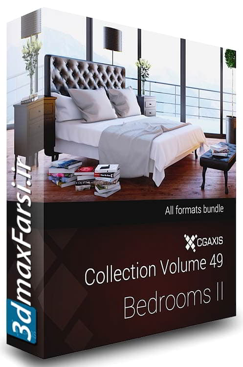 مبلمان اتاق خواب : تخت خواب تری دی مکس ویری CGAxis Models 3D Bedrooms II