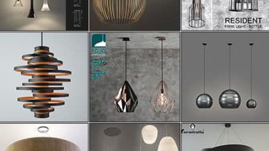 دانلود مدل سه بعدی لوستر مدرن تری دی مکس 3DDD - Modern Ceiling Lamp