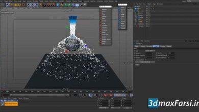 آموزش شبیه سازی مایعات fluid simulations RealFlow Cinema-4D