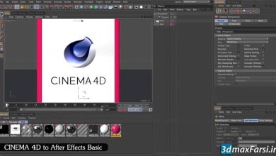 آموزش انتقال فایل سینما فوردی به افتر افکت و برعکس CINEMA 4D - After Effects