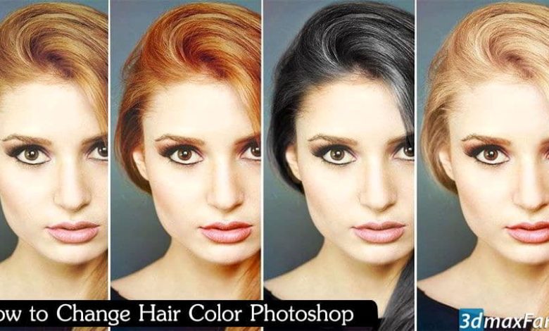 آموزش تغییر رنگ مو فتوشاپ Change Hair Color Photoshop cc