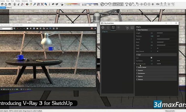 معرفی پلاگین رندرینگ ویری برای اسکچاپ introducing vray 3 for sketchup