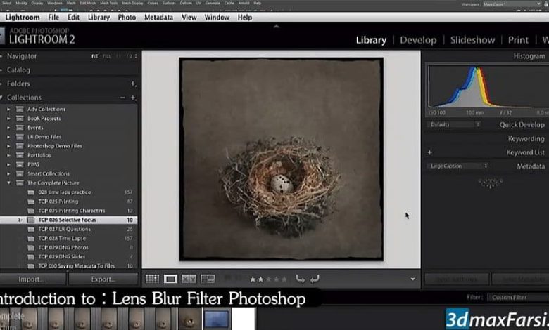 فیلتر بلور فتوشاپ ایجاد عمق میدان Lens Blur Filter Photoshop