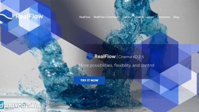 آموزش ریل فلو سینمافوردی شبیه سازی مایعات RealFlow Cinema 4D
