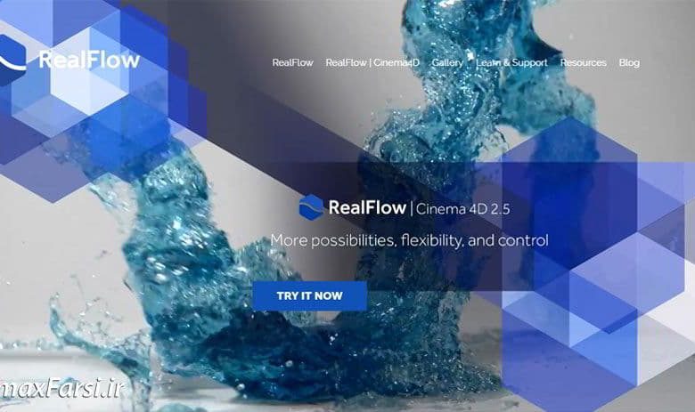 آموزش ریل فلو سینمافوردی شبیه سازی مایعات RealFlow Cinema 4D