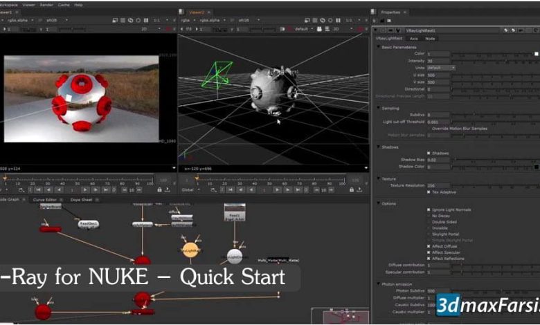 آموزش نورپردازی پلاگین V-Ray برای Nuke
