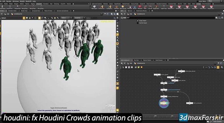 آموزش شبیه سازی جمعیت کاراکتر Crowds Feature Film Houdini