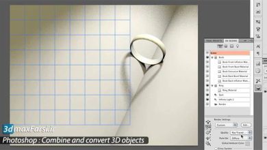 آموزش ساخت تصاویر سه بعدی در فتوشاپ Photoshop Combine 3D Objects