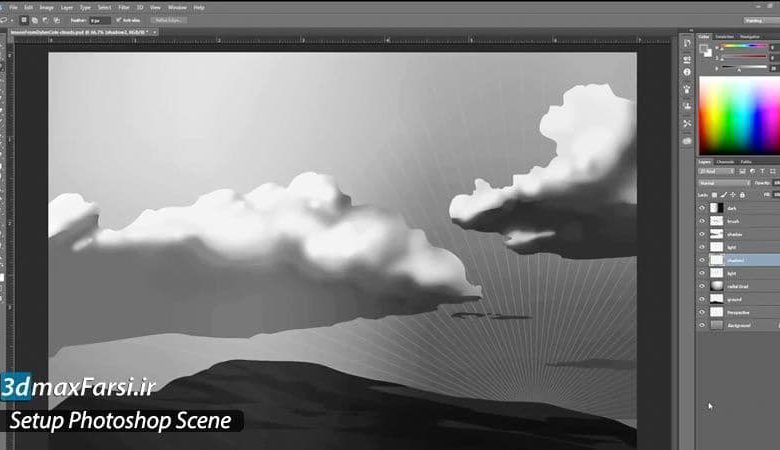 آموزش تنظیمات اولیه نرم افزار فتوشاپ Setup Photoshop Scene | پیکربندی فضای کار