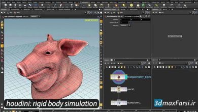 آموزش ریگ هودینی و شبیه سازی کاراکتر Houdini Rigid Body Simulation