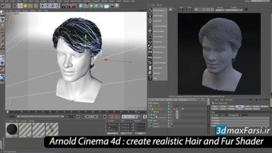 آموزش ساخت شیدر متریال آرنولد برای سینمافوردی Arnold Cinema 4d : Hair Fur Shader