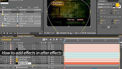 آموزش اعمال افکت افترافکت به زبان فارسی After Effects graphics footage
