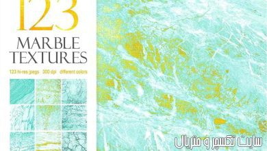 دانلود تکسچر سنگ مرمر Creativemarket – 123 Marble Blue & Gold Textures