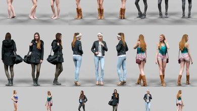 دانلود مدل سه بعدی خانم برای تری دی مکس مایا Realistic Female Characters